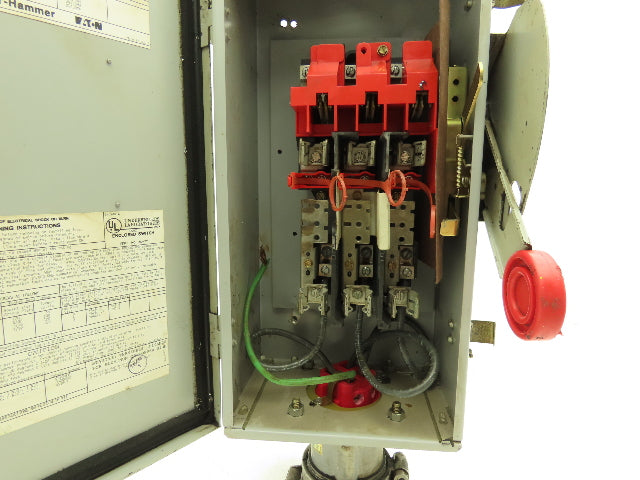 Cutler Hammer Safety Disconnect Switch 60A 600V Fused Crouse Arktite Receptacle