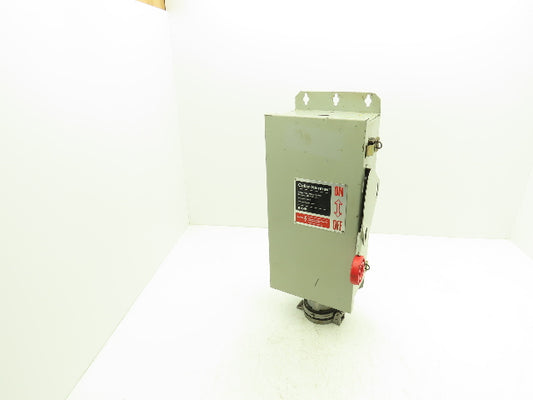 Cutler Hammer Safety Disconnect Switch 60A 600V Fused Crouse Arktite Receptacle