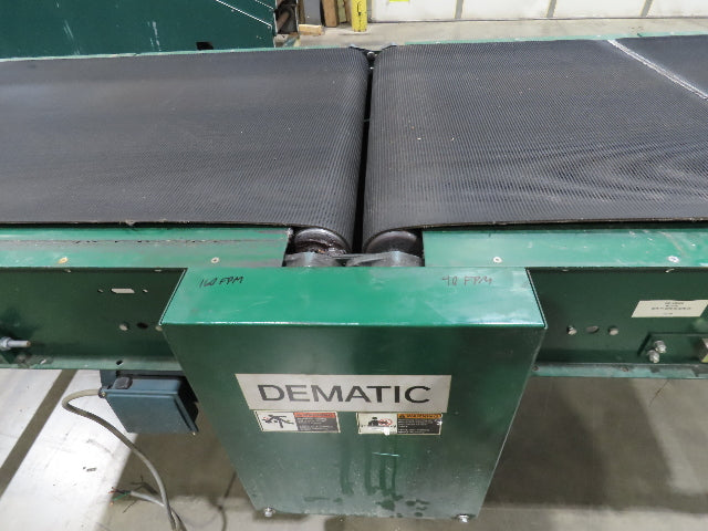 Dematic 39"x 10' Gapper Conveyor 34" Belt 2-Speed Package Gapping 90/160fpm