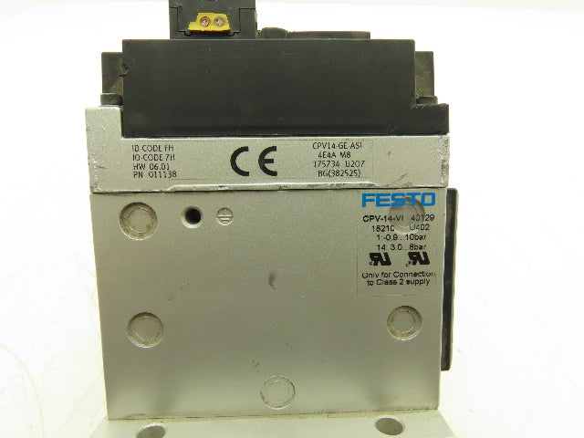 Festo CPV-14-VI 4E4A M8 4 Station Solenoid Valve Manifold 24V CPV14-VI-PA-1/8-B