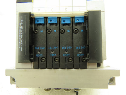 Festo CPV-14-VI 4E4A M8 4 Station Solenoid Valve Manifold 24V CPV14-VI-PA-1/8-B