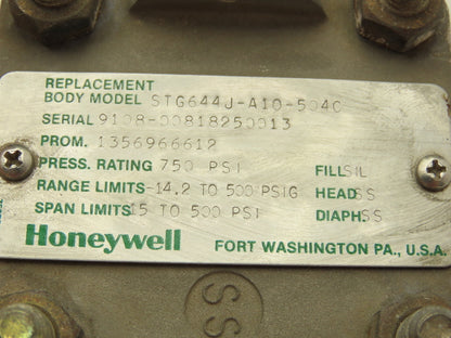 Honeywell ST3000 Smart Pressure Transmitter Sensor 11-42VDC 0-125PSI 1/2"NPT