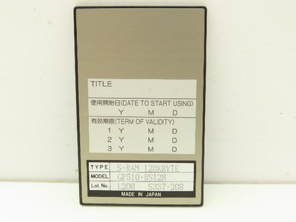 Digital GP510-BS128 S-RAM 128KBYTE IC Memory Card 128 Kilobyte For HMI Panel