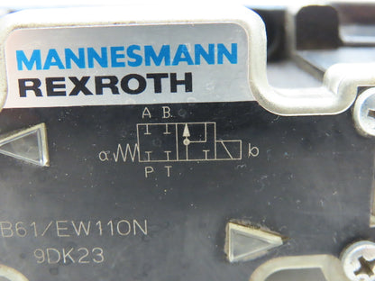 Rexroth 4WE6RB61/EW110N9DK23 Hydraulic Directional Valve Single Solenoid 110V