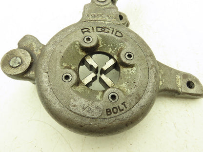 Ridgid 500B Bolt Die Head 1/4-1" with 3/8"-16 UNC Dies E-671 Handle