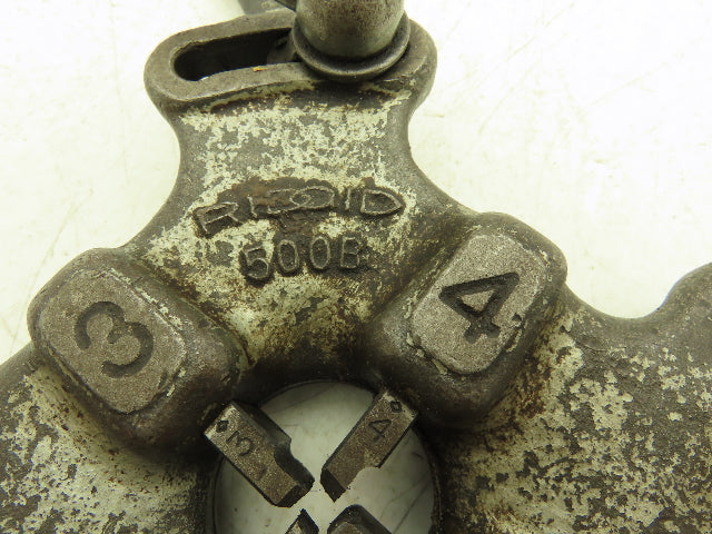 Ridgid 500B Bolt Die Head 1/4-1" with 3/8"-16 UNC Dies E-671 Handle