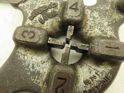 Ridgid 500B Bolt Die Head 1/4-1" with 3/8"-16 UNC Dies E-671 Handle