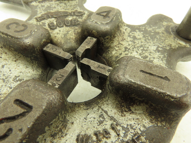 Ridgid 500B Bolt Die Head 1/4-1" with 3/8"-16 UNC Dies E-671 Handle