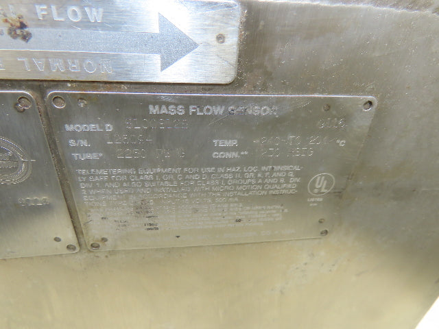 Micro Motion S100S128 Mass Flow Sensor 1" Flanged Coriolis Meter 2250 PSI