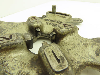 Ridgid 500B Bolt Die Head 1/4-1" with 7/8"-9 UNC Dies  Lock Handle Missing