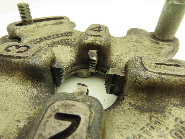 Ridgid 500B Bolt Die Head 1/4-1" with 7/8"-9 UNC Dies  Lock Handle Missing