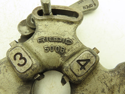 Ridgid 500B Bolt Die Head 1/4-1" with 7/8"-9 UNC Dies  Lock Handle Missing
