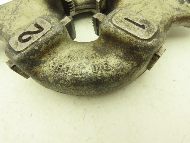 Ridgid 500B Bolt Die Head 1/4-1" with 7/8"-9 UNC Dies  Lock Handle Missing