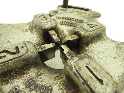 Ridgid 500B Bolt Die Head 1/4-1" with 1/2-13 NC Dies Lock Handle Missing