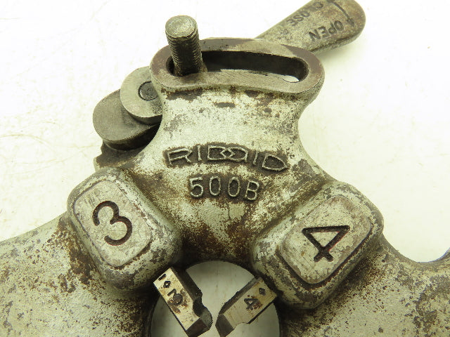 Ridgid 500B Bolt Die Head 1/4-1" with 1/2-13 NC Dies Lock Handle Missing