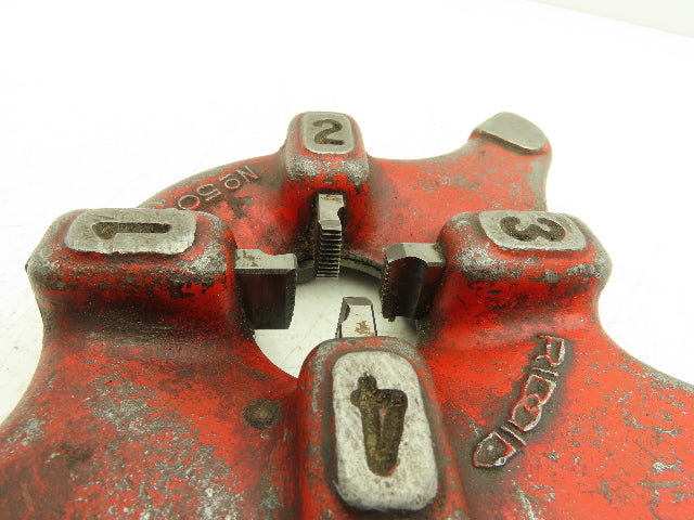 Ridgid No500 Pipe Thread Die Head with 1/2" Dies  E-671 Handle