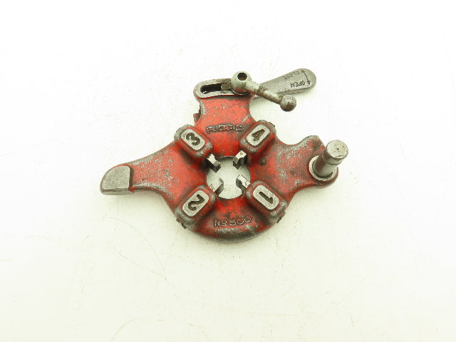 Ridgid No500 Pipe Thread Die Head with 1/2" Dies  E-671 Handle