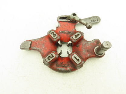 Ridgid No500 Pipe Thread Die Head with 1/2" Dies  E-671 Handle