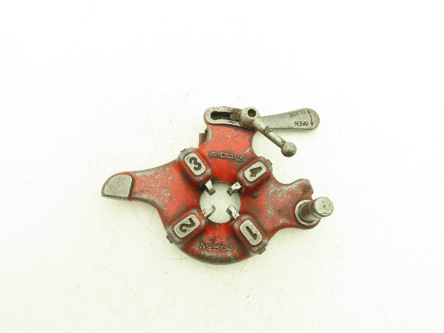 Ridgid No500 Pipe Thread Die Head with 1/2" Dies  E-671 Handle
