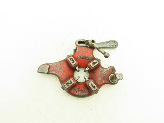 Ridgid No500 Pipe Thread Die Head with 1/2" Dies  E-671 Handle