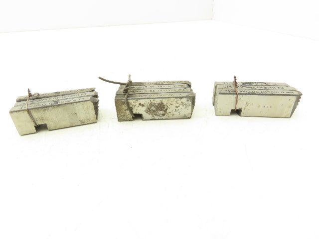 Ridgid 500B Bolt Dies 4- 3/4"-10 Set Of 3 3/4"-10 Set Of 3 1"-8 Mixed Lot Of 3