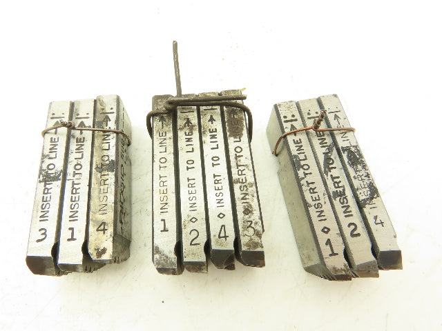 Ridgid 500B Bolt Dies 4- 3/4"-10 Set Of 3 3/4"-10 Set Of 3 1"-8 Mixed Lot Of 3