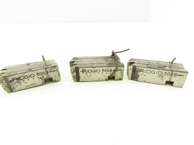 Ridgid 500B Bolt Dies 4- 3/4"-10 Set Of 3 3/4"-10 Set Of 3 1"-8 Mixed Lot Of 3