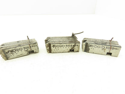 Ridgid 500B Bolt Dies 4- 3/4"-10 Set Of 3 3/4"-10 Set Of 3 1"-8 Mixed Lot Of 3