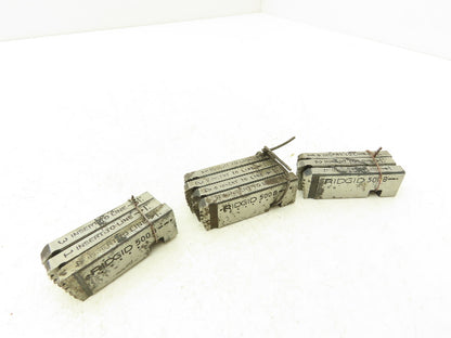 Ridgid 500B Bolt Dies 4- 3/4"-10 Set Of 3 3/4"-10 Set Of 3 1"-8 Mixed Lot Of 3