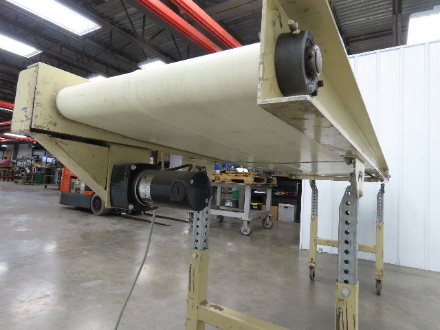 22"x 10' 4" Slider Bed Conveyor on Casters 18" Bed 115V 1PH Variable Speed 54FPM