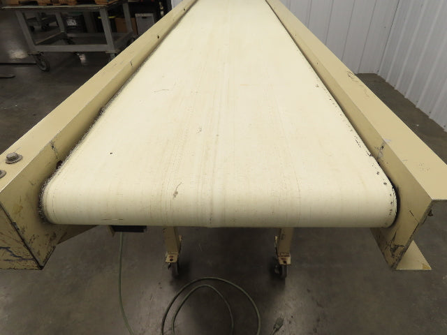 22"x 10' 4" Slider Bed Conveyor on Casters 18" Bed 115V 1PH Variable Speed 54FPM