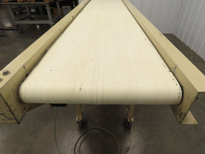 22"x 10' 4" Slider Bed Conveyor on Casters 18" Bed 115V 1PH Variable Speed 54FPM