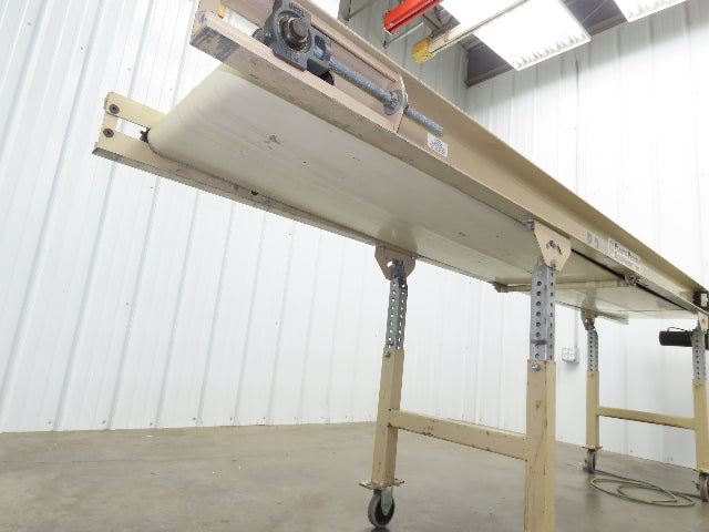 22"x 10' 4" Slider Bed Conveyor on Casters 18" Bed 115V 1PH Variable Speed 54FPM