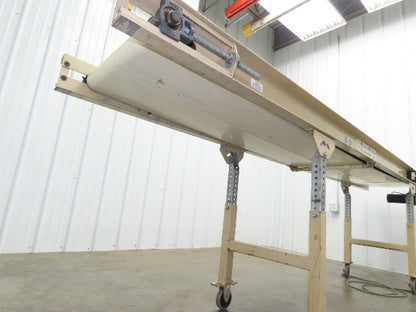 22"x 10' 4" Slider Bed Conveyor on Casters 18" Bed 115V 1PH Variable Speed 54FPM