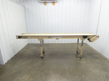 22"x 10' 4" Slider Bed Conveyor on Casters 18" Bed 115V 1PH Variable Speed 54FPM