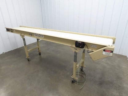 22"x 10' 4" Slider Bed Conveyor on Casters 18" Bed 115V 1PH Variable Speed 54FPM