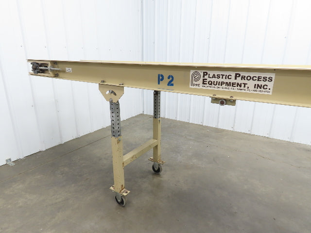 22"x 10' 4" Slider Bed Conveyor on Casters 18" Bed 115V 1PH Variable Speed 54FPM