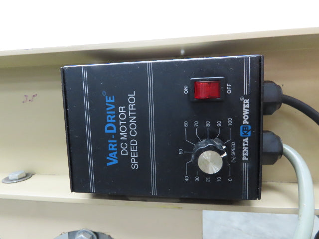 22"x 10' 4" Slider Bed Conveyor on Casters 18" Bed 115V 1PH Variable Speed 54FPM