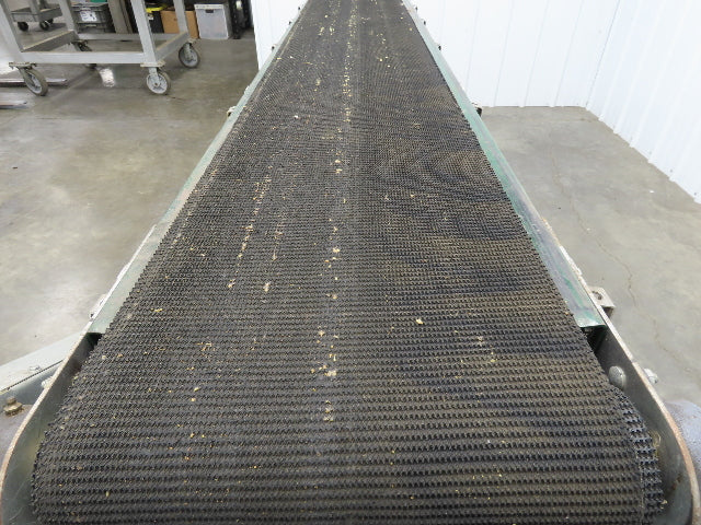 18.5"W x 8' 8" Slider Bed Conveyor 16" Grip Belt 115V 1PH Variable Speed 58FPM