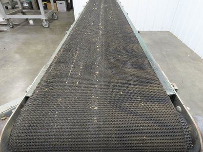 18.5"W x 8' 8" Slider Bed Conveyor 16" Grip Belt 115V 1PH Variable Speed 58FPM