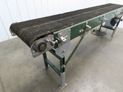 18.5"W x 8' 8" Slider Bed Conveyor 16" Grip Belt 115V 1PH Variable Speed 58FPM