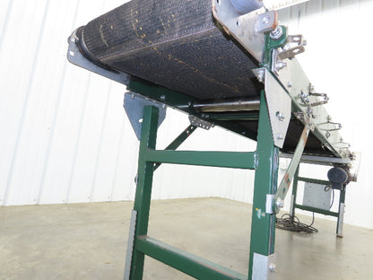18.5"W x 8' 8" Slider Bed Conveyor 16" Grip Belt 115V 1PH Variable Speed 58FPM