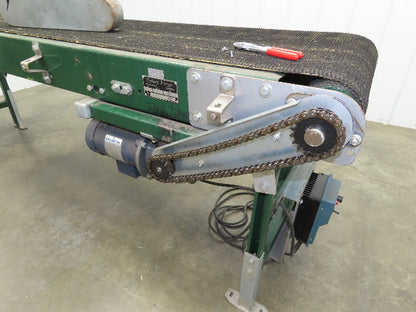 18.5"W x 8' 8" Slider Bed Conveyor 16" Grip Belt 115V 1PH Variable Speed 58FPM