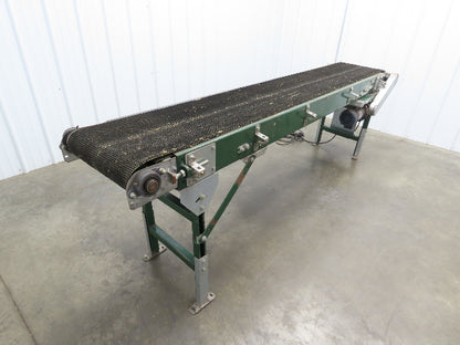 18.5"W x 8' 8" Slider Bed Conveyor 16" Grip Belt 115V 1PH Variable Speed 58FPM