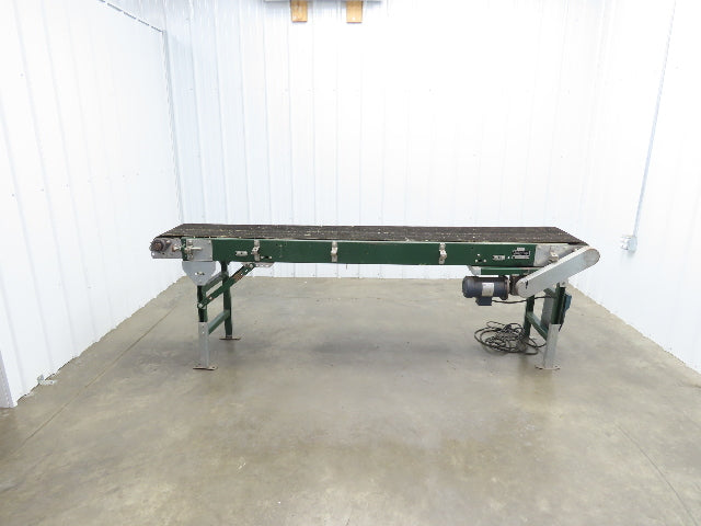 18.5"W x 8' 8" Slider Bed Conveyor 16" Grip Belt 115V 1PH Variable Speed 58FPM