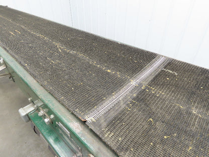 18.5"W x 8' 8" Slider Bed Conveyor 16" Grip Belt 115V 1PH Variable Speed 58FPM