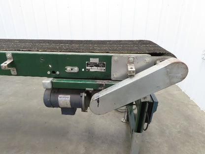 18.5"W x 8' 8" Slider Bed Conveyor 16" Grip Belt 115V 1PH Variable Speed 58FPM