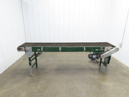 18.5"W x 8' 8" Slider Bed Conveyor 16" Grip Belt 115V 1PH Variable Speed 58FPM