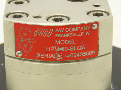 AW Company HPM-20-SLGA Positive Displacement Gear Flow Meter Hall Effect Sensor