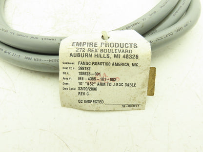 Fanuc ME-4395-101-002 Robotics Olfelx Cable 10'  Control Wire AS2 Arm J Boc